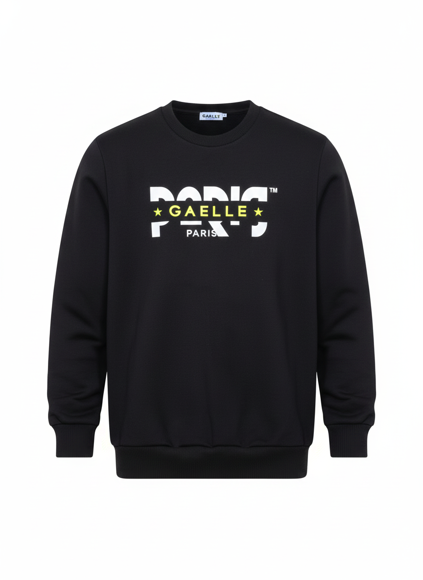 Gaëlle Paris Felpa Nera Girocollo